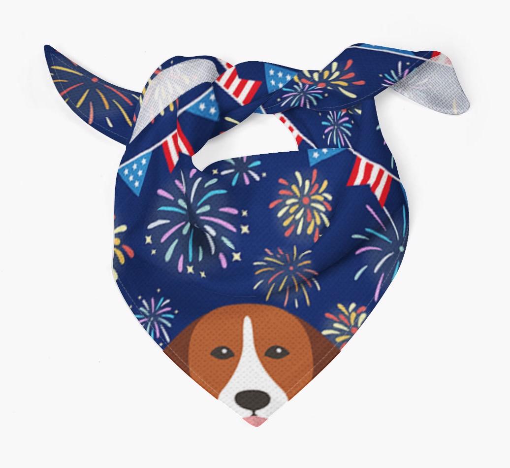 Independence Day Fireworks: {breedFullName} Bandana