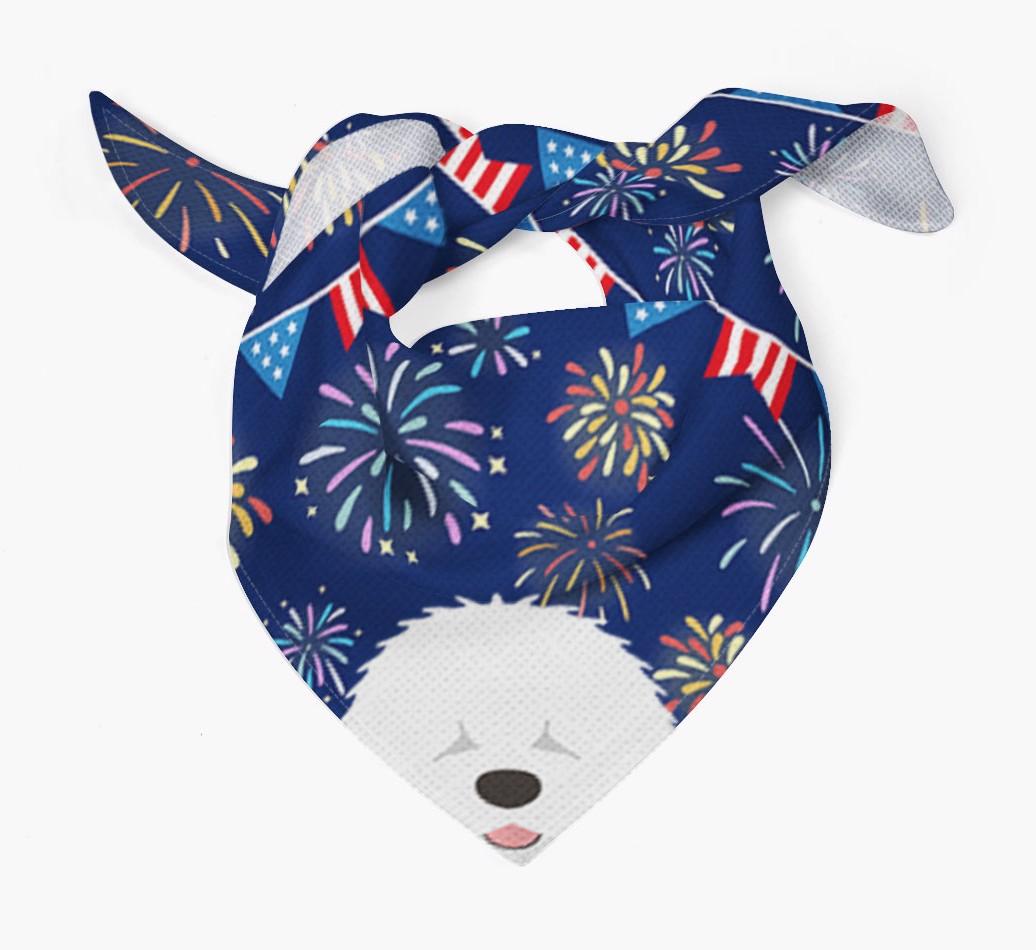 Independence Day Fireworks: {breedFullName} Bandana