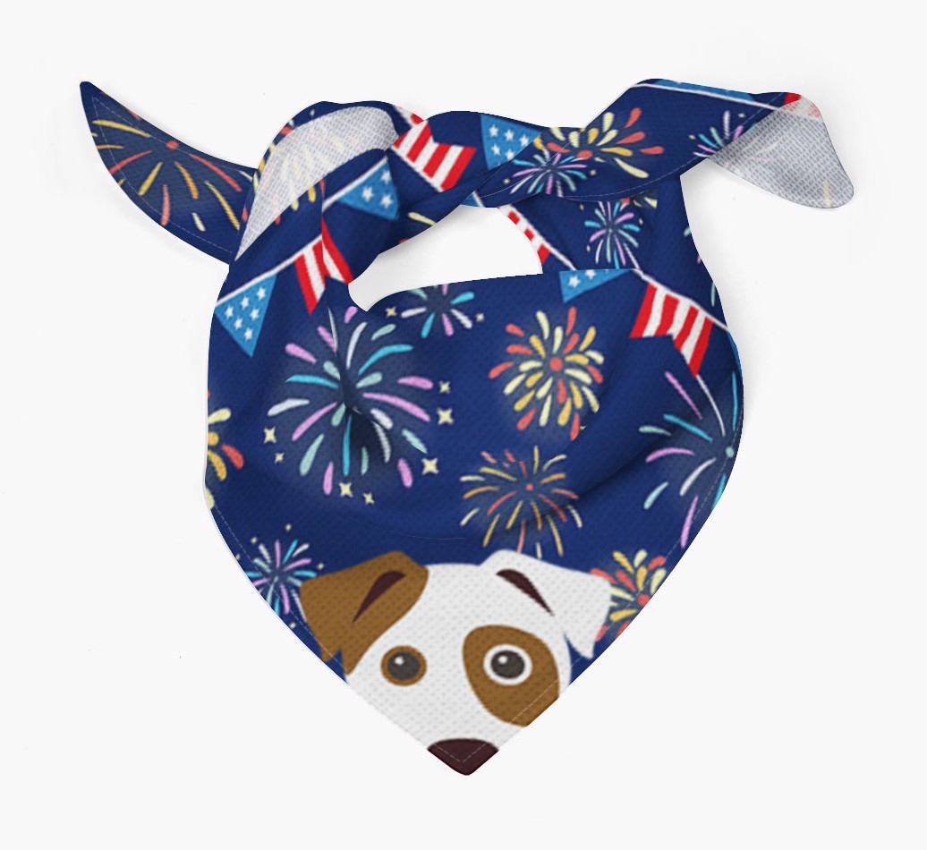 Independence Day Fireworks: {breedFullName} Bandana