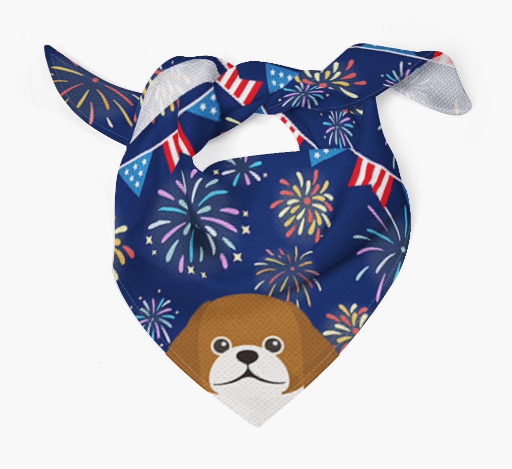 Independence Day Fireworks: {breedFullName} Bandana