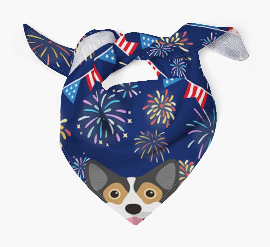 Independence Day Fireworks: {breedFullName} Bandana