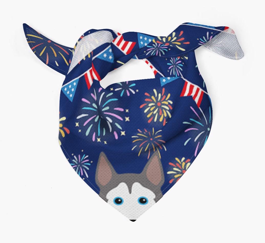 Independence Day Fireworks: {breedFullName} Bandana