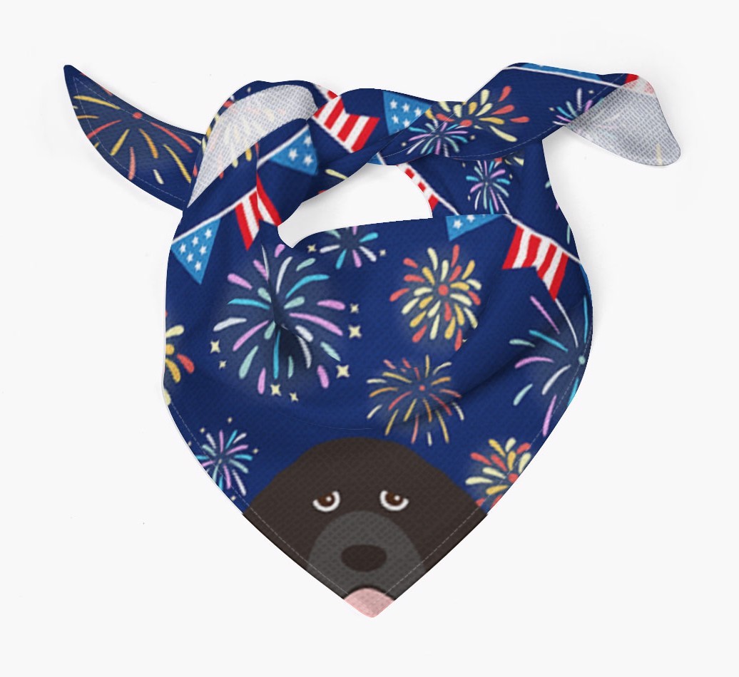 Independence Day Fireworks: {breedFullName} Bandana