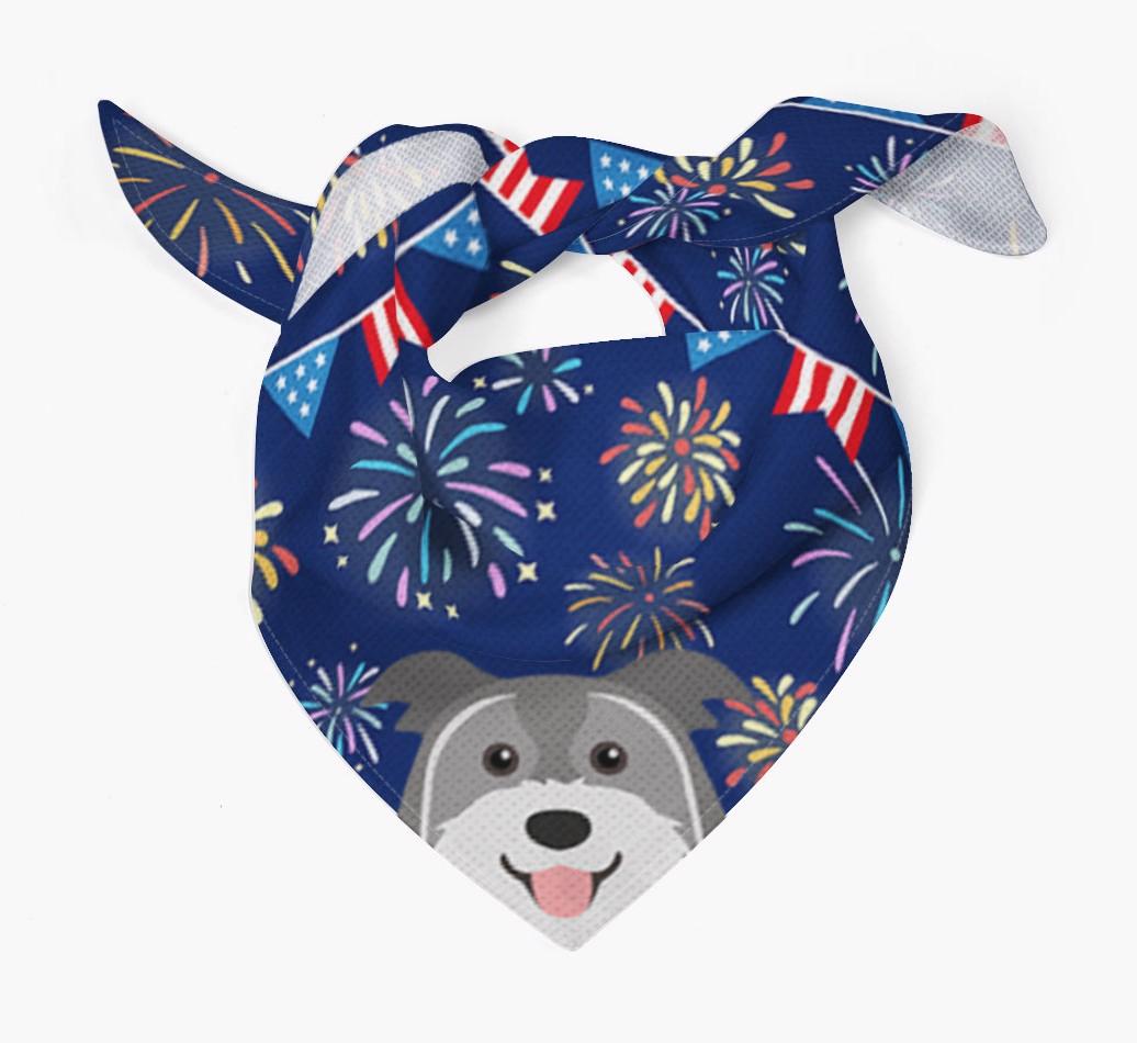 Independence Day Fireworks: {breedFullName} Bandana
