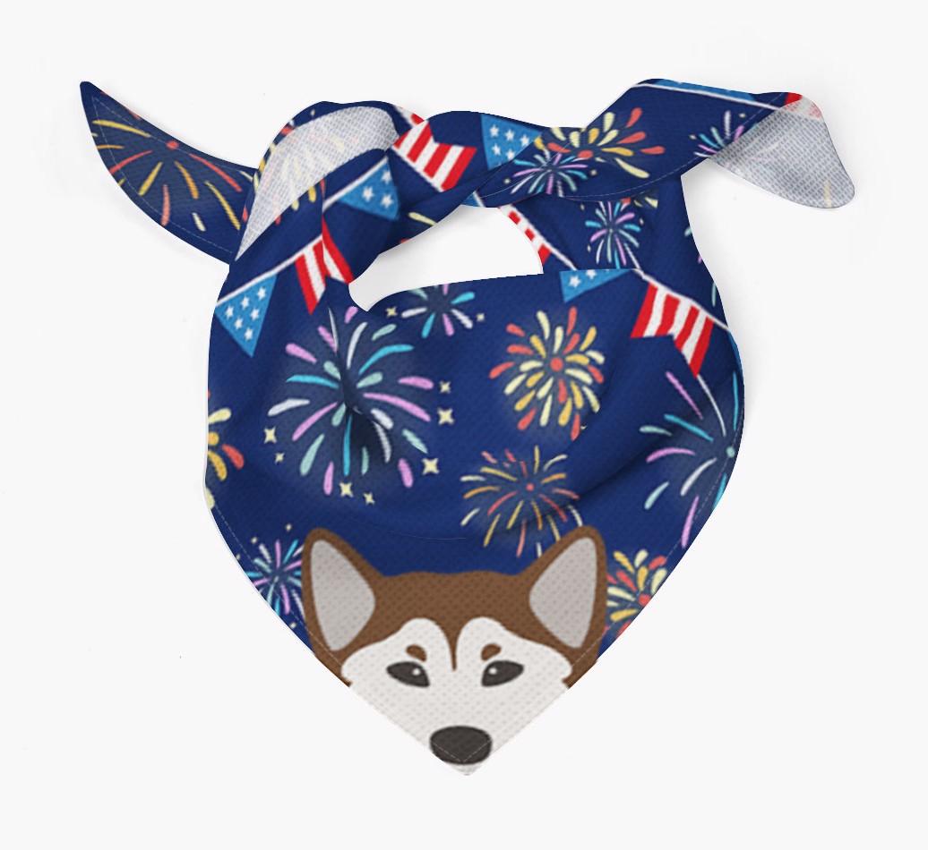 Independence Day Fireworks: {breedFullName} Bandana