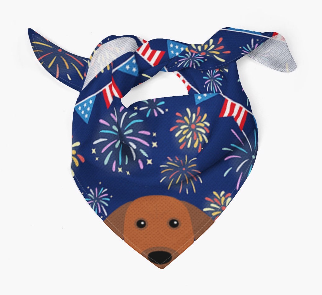 Independence Day Fireworks: {breedFullName} Bandana