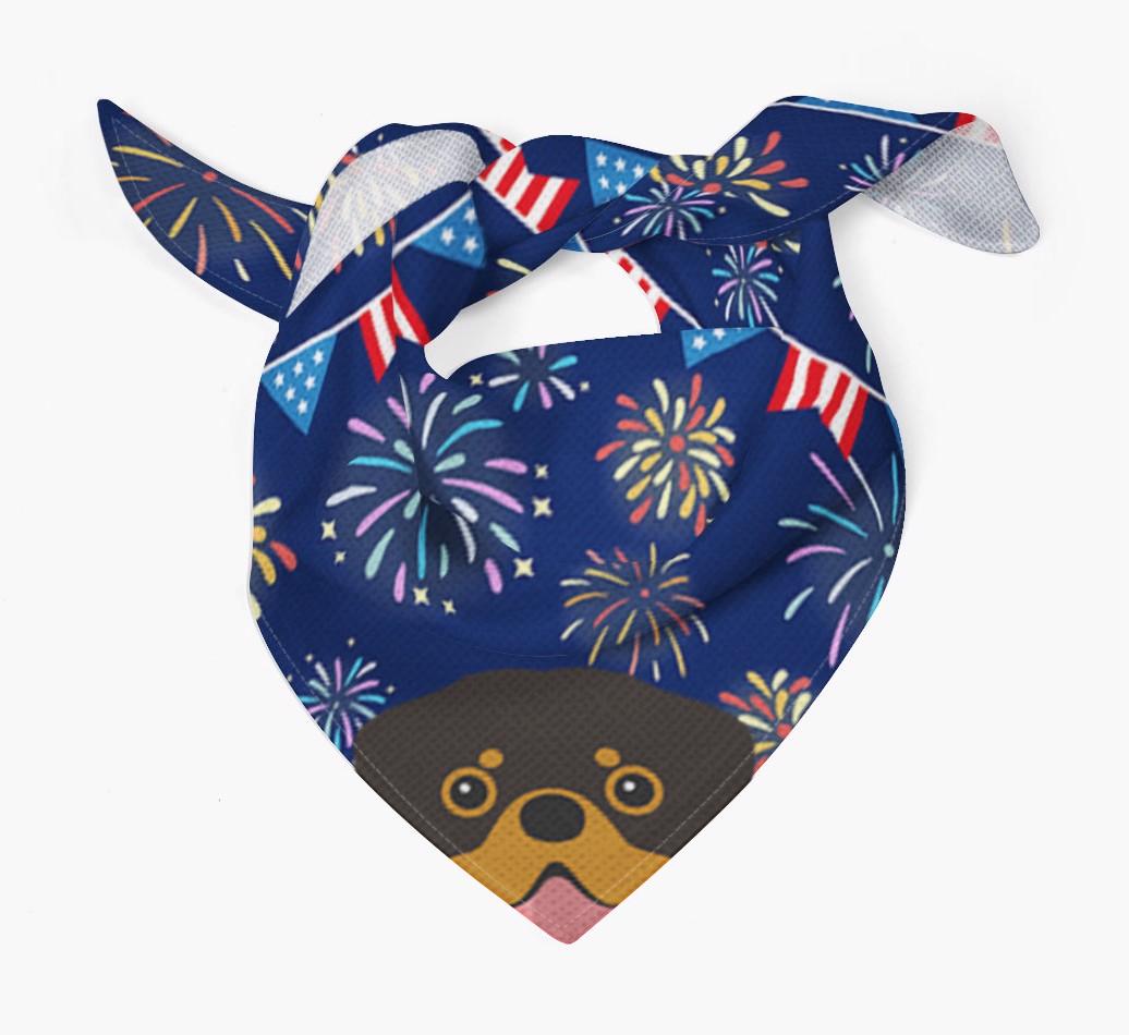 Independence Day Fireworks: {breedFullName} Bandana