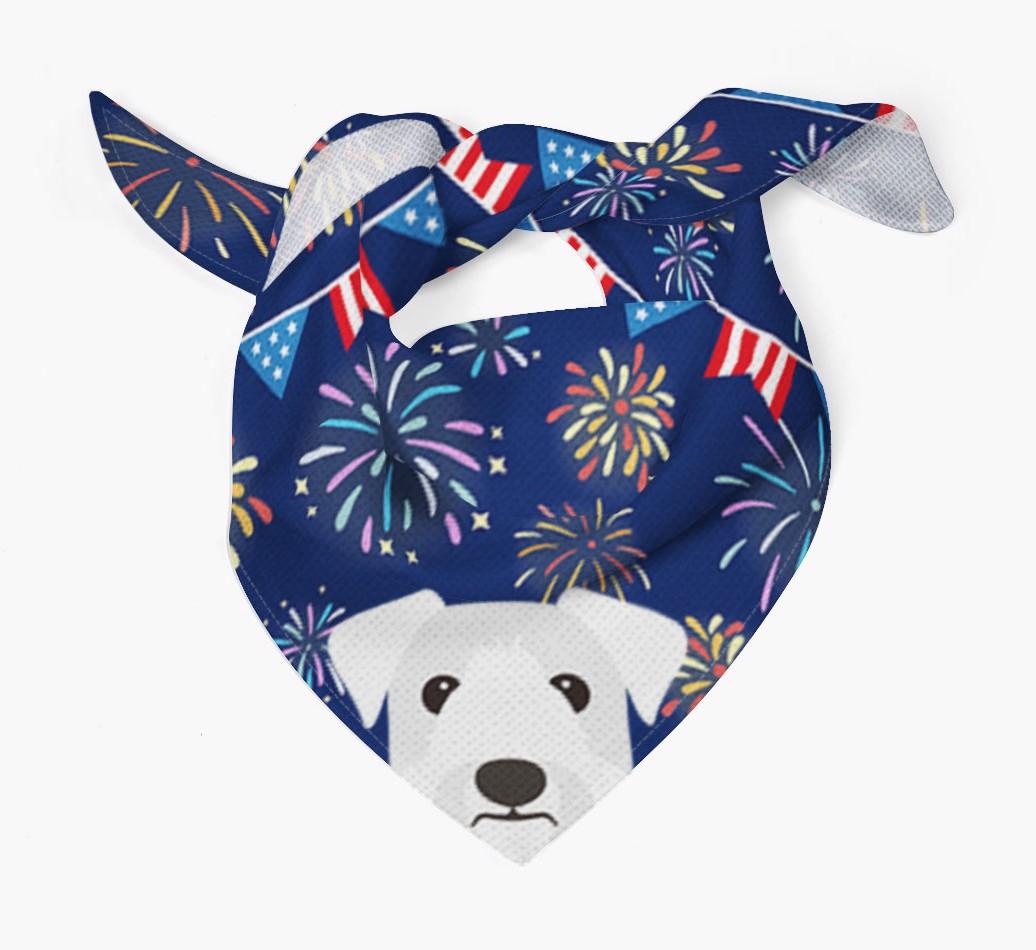 Independence Day Fireworks: {breedFullName} Bandana