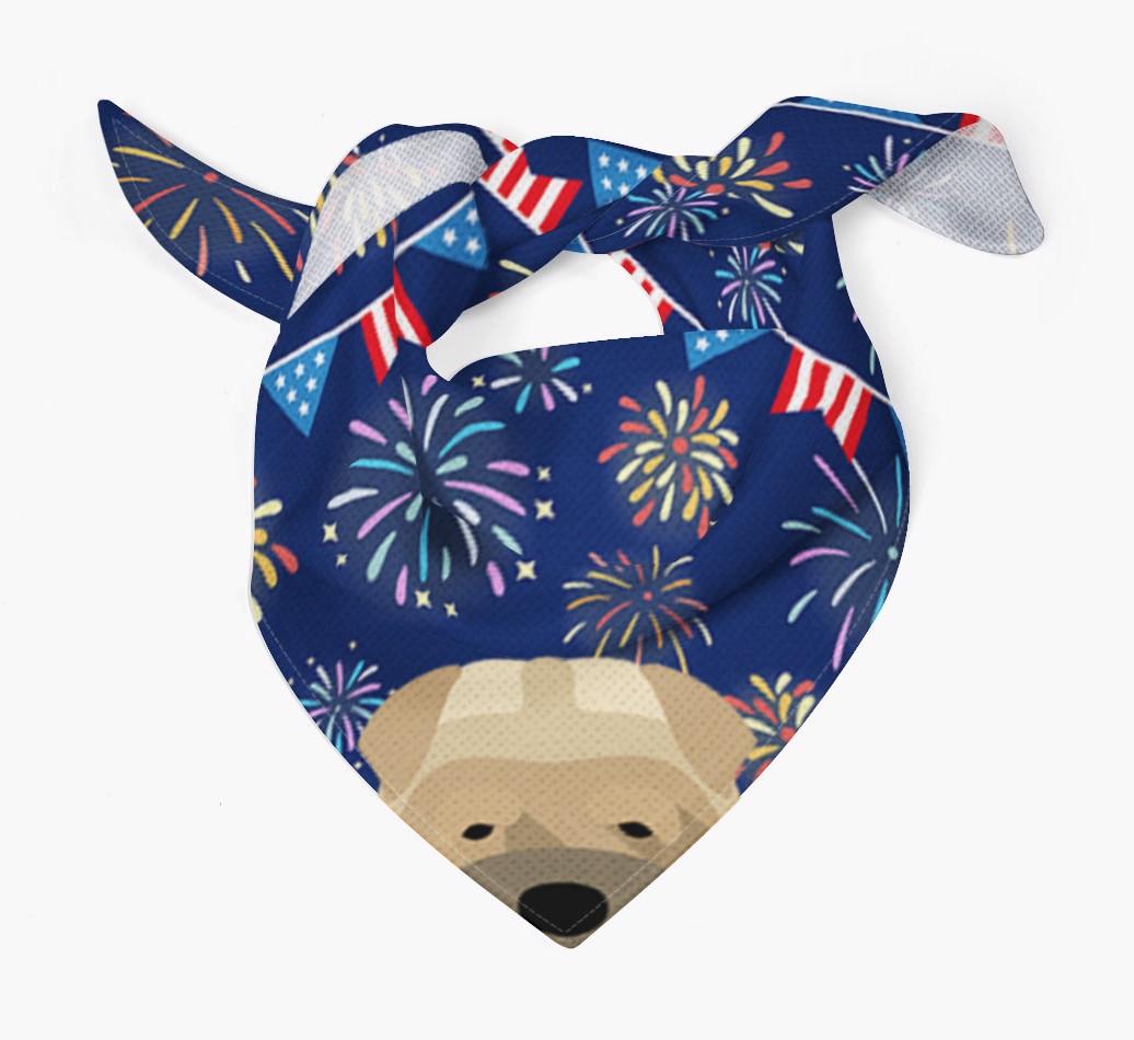 Independence Day Fireworks: {breedFullName} Bandana