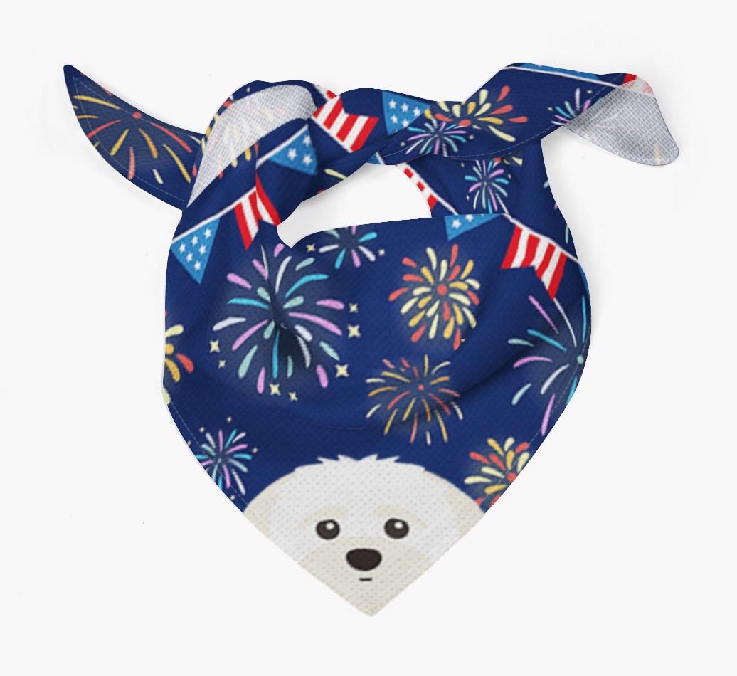 Independence Day Fireworks: {breedFullName} Bandana