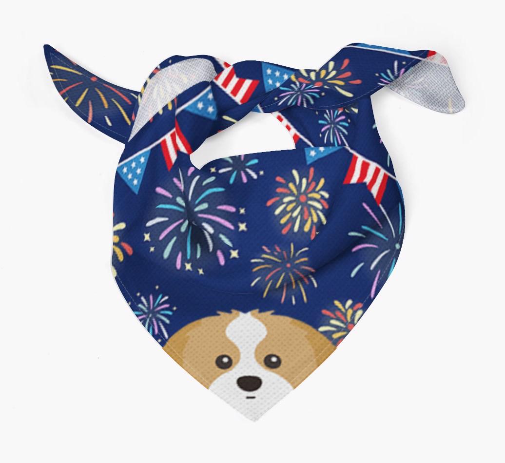 Independence Day Fireworks: {breedFullName} Bandana