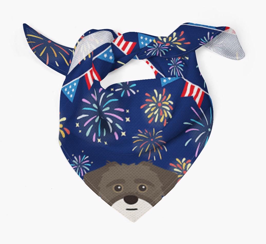 Independence Day Fireworks: {breedFullName} Bandana