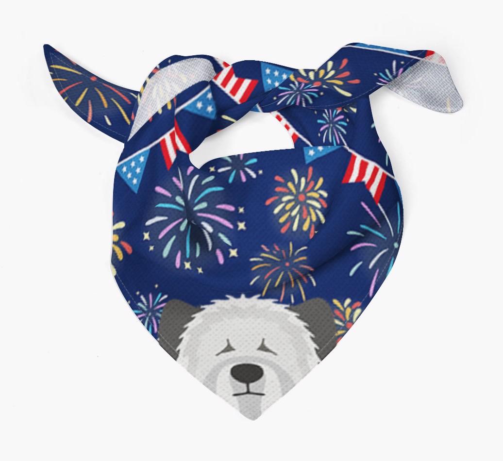 Independence Day Fireworks: {breedFullName} Bandana