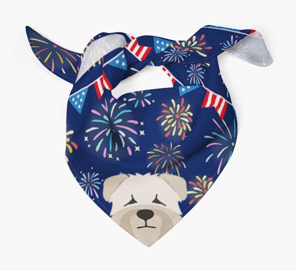 Independence Day Fireworks: {breedFullName} Bandana