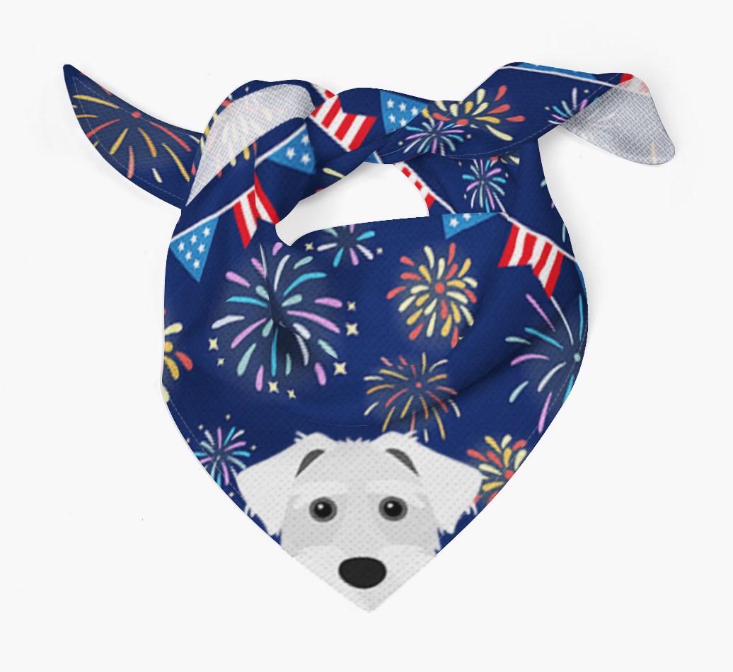 Independence Day Fireworks: {breedFullName} Bandana