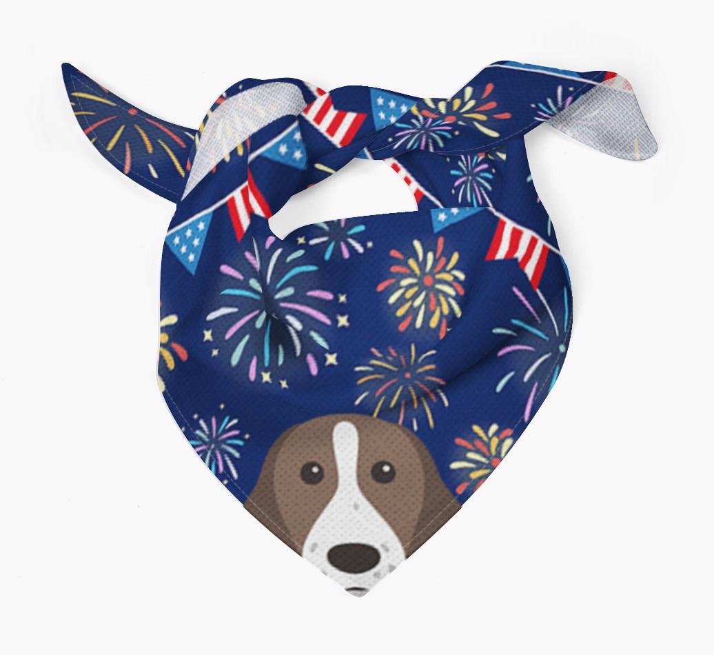 Independence Day Fireworks: {breedFullName} Bandana