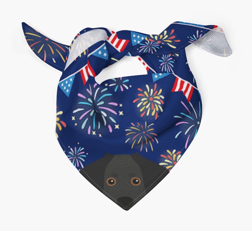Independence Day Fireworks: {breedFullName} Bandana