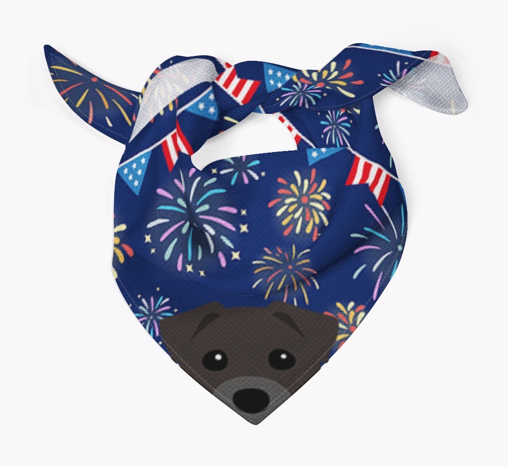 Independence Day Fireworks: {breedFullName} Bandana