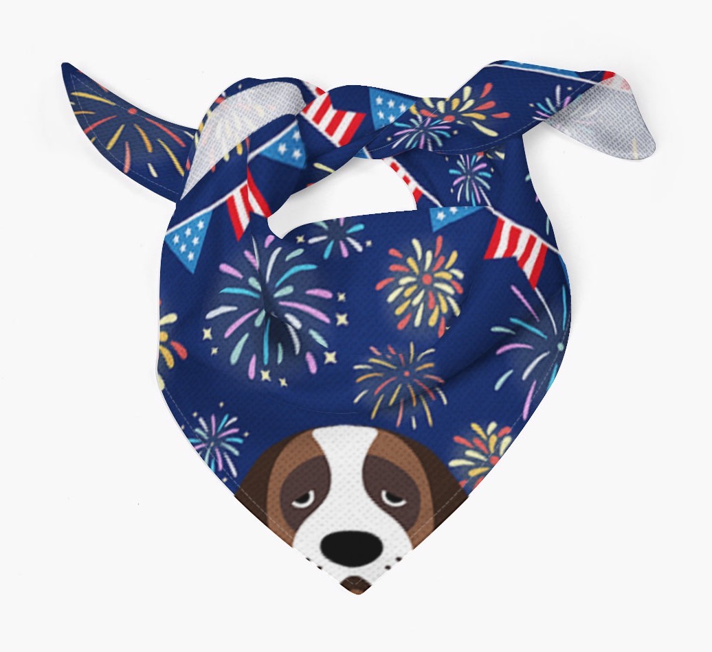 Independence Day Fireworks: {breedFullName} Bandana