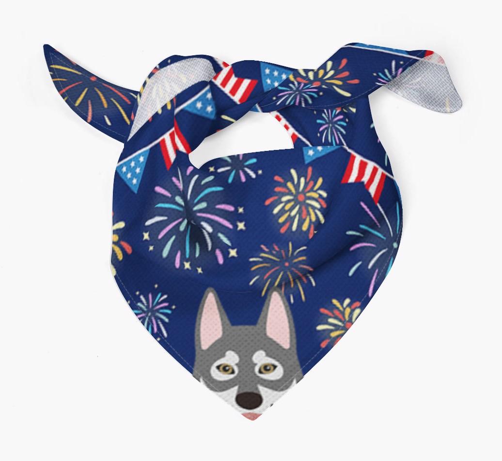 Independence Day Fireworks: {breedFullName} Bandana