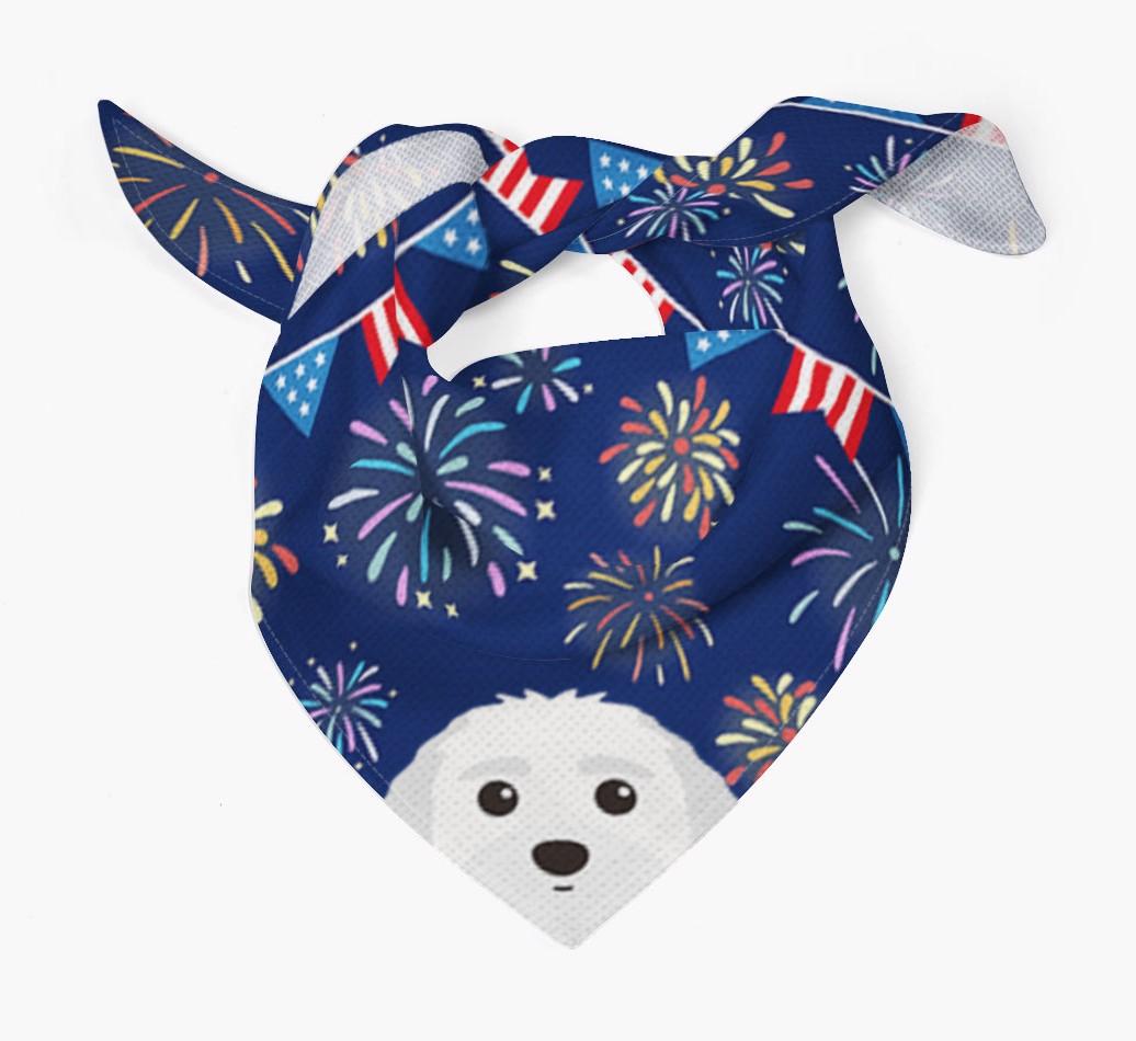 Independence Day Fireworks: {breedFullName} Bandana