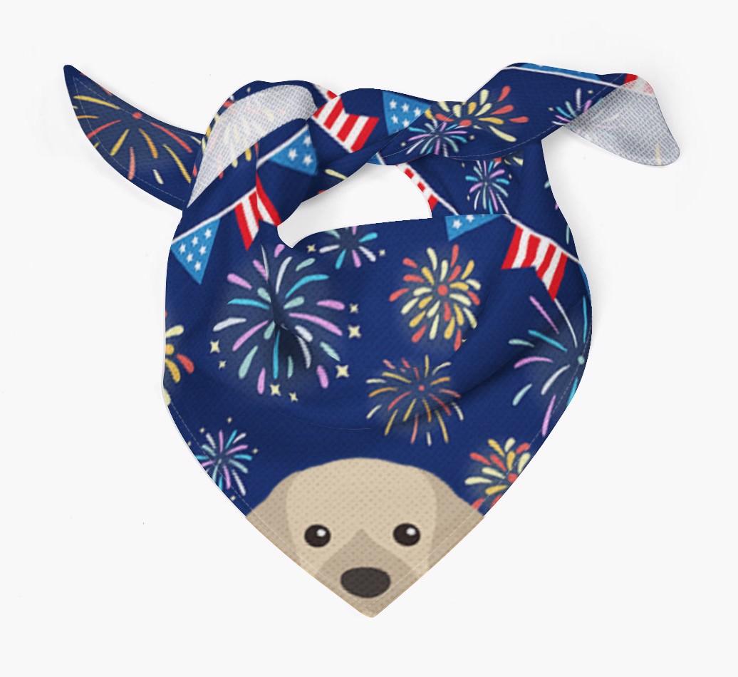 Independence Day Fireworks: {breedFullName} Bandana