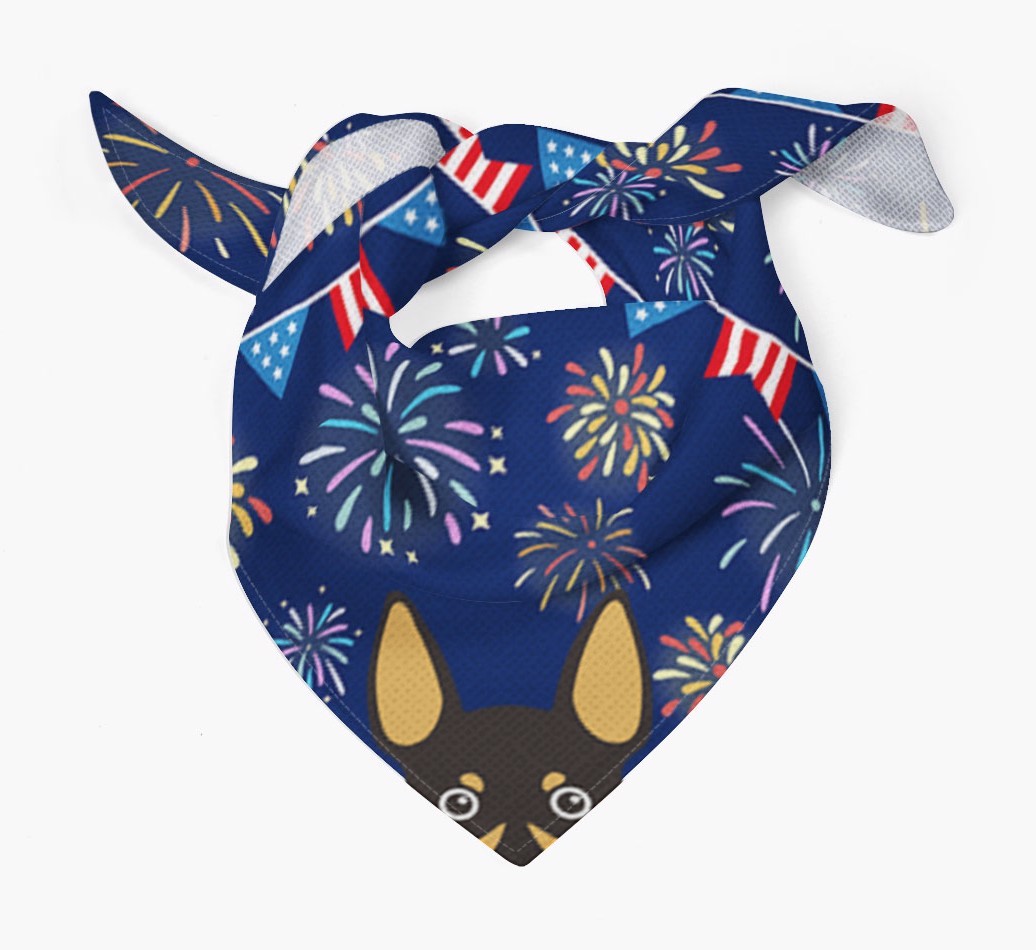Independence Day Fireworks: {breedFullName} Bandana