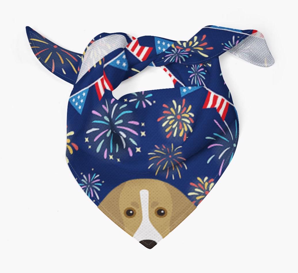 Independence Day Fireworks: {breedFullName} Bandana