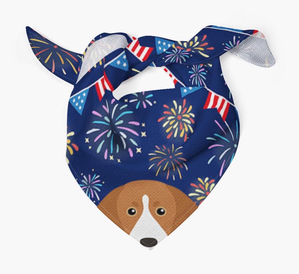 Independence Day Fireworks: {breedFullName} Bandana