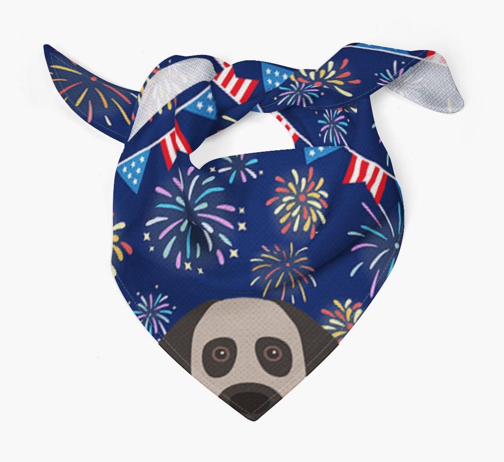 Independence Day Fireworks: {breedFullName} Bandana