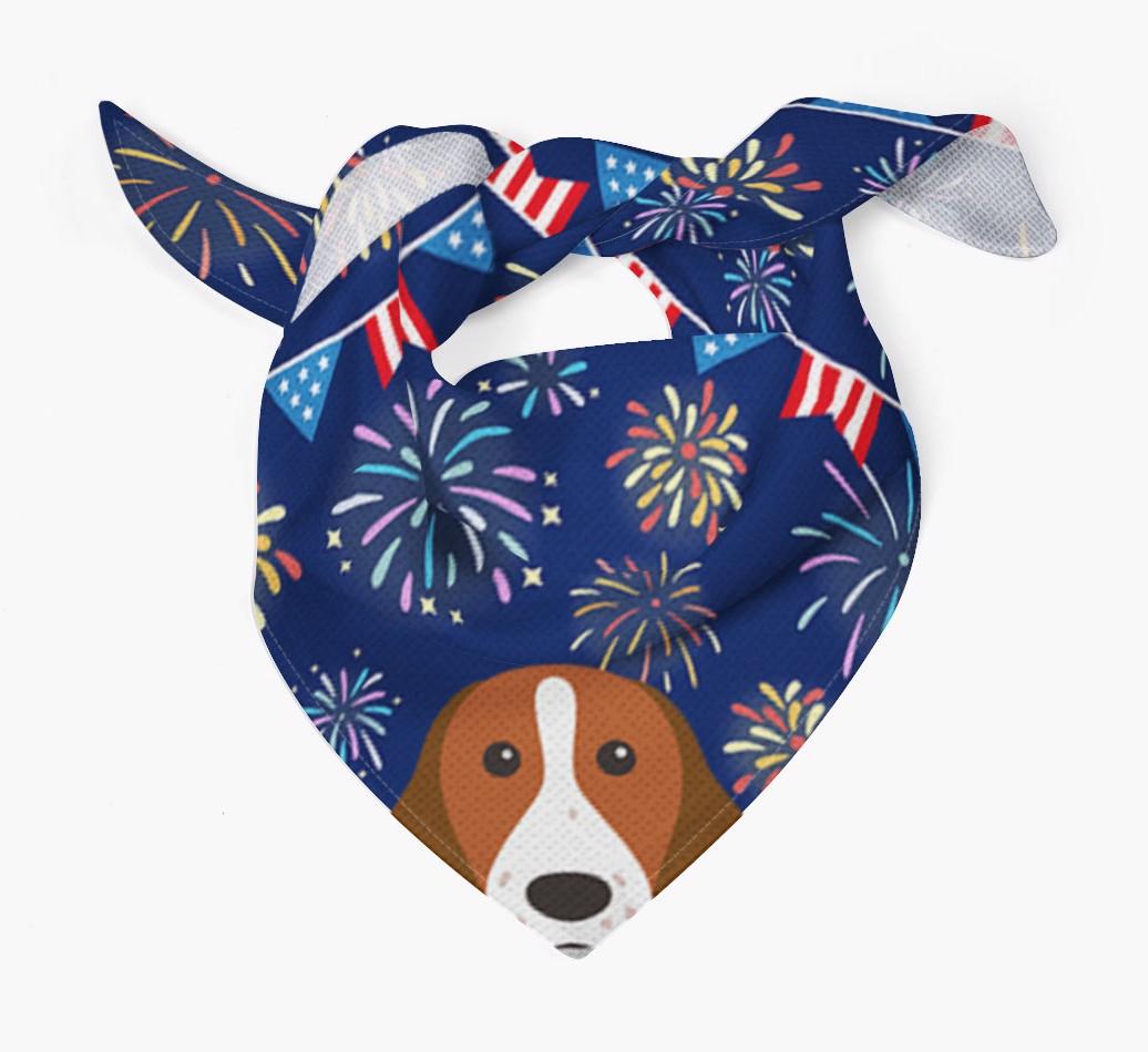 Independence Day Fireworks: {breedFullName} Bandana