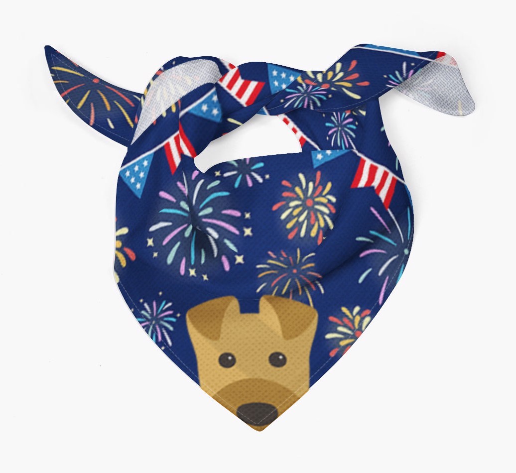 Independence Day Fireworks: {breedFullName} Bandana