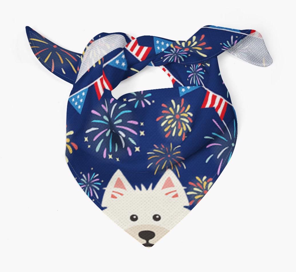 Independence Day Fireworks: {breedFullName} Bandana
