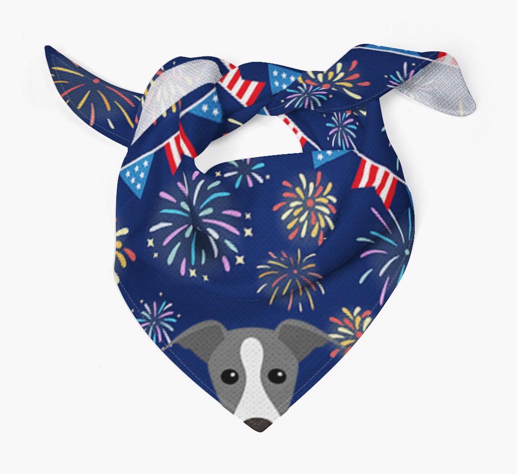 Independence Day Fireworks: {breedFullName} Bandana