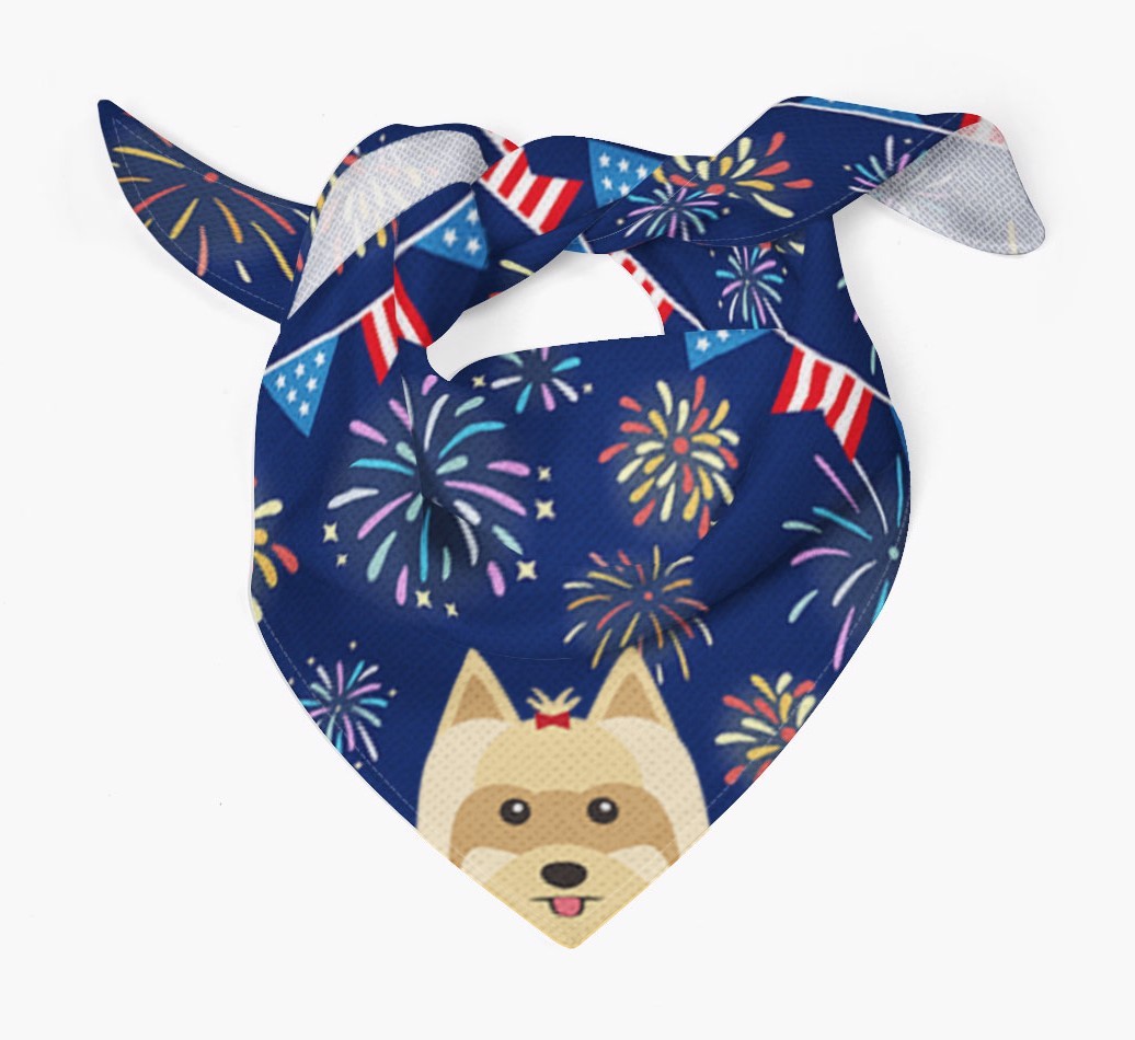 Independence Day Fireworks: {breedFullName} Bandana
