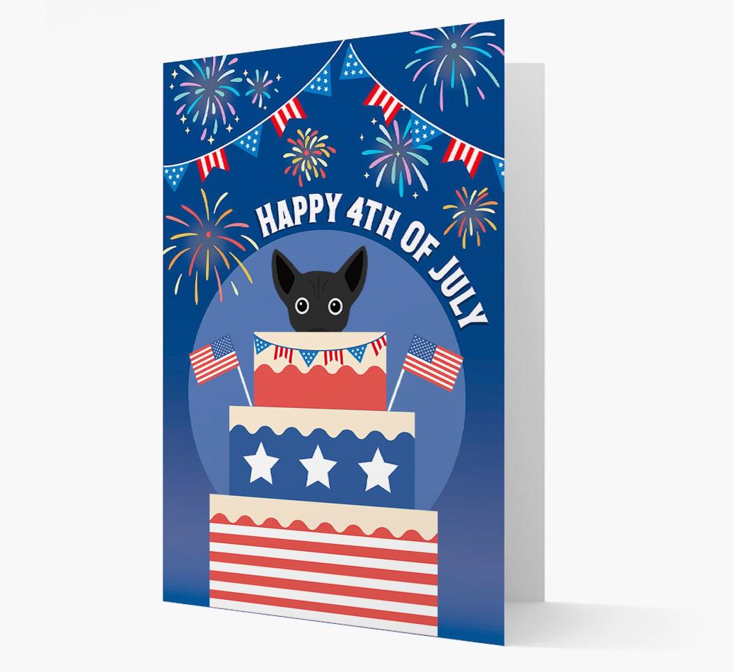 Happy 4th Of July: {breedFullName} Card