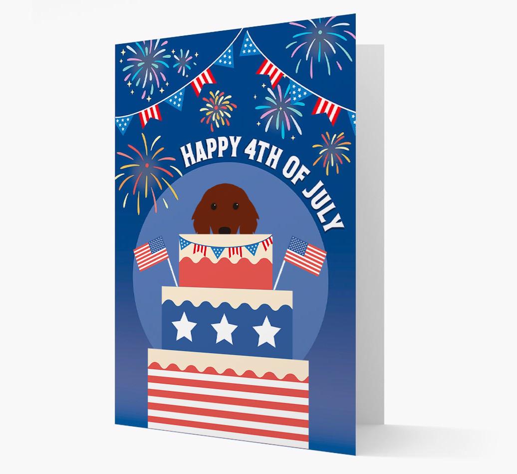 Happy 4th Of July: {breedFullName} Card