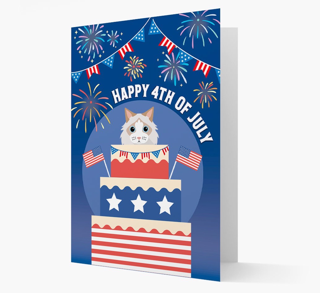 Happy 4th Of July: {breedCommonName} Card