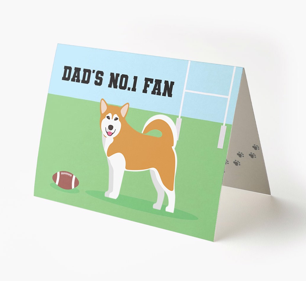 No.1 Fan - Rugby: Personalised {breedFullName} Card