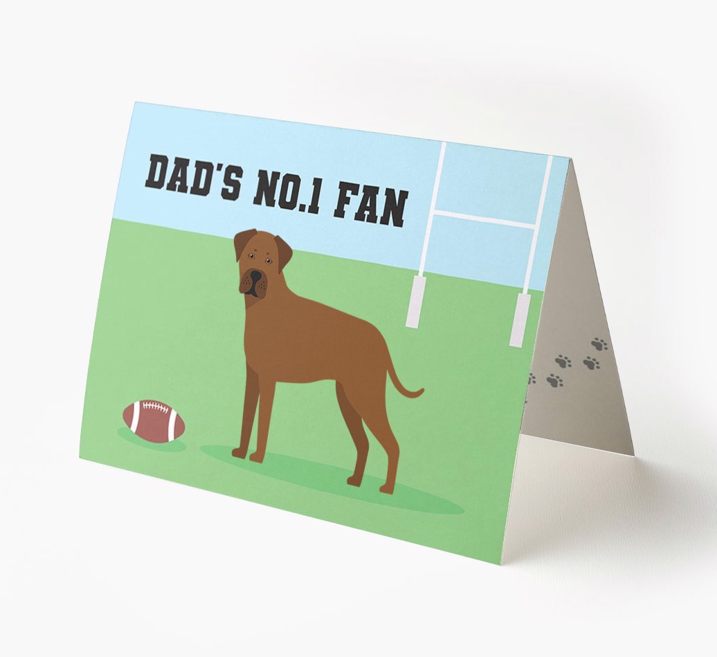 No.1 Fan - Rugby: Personalised {breedFullName} Card
