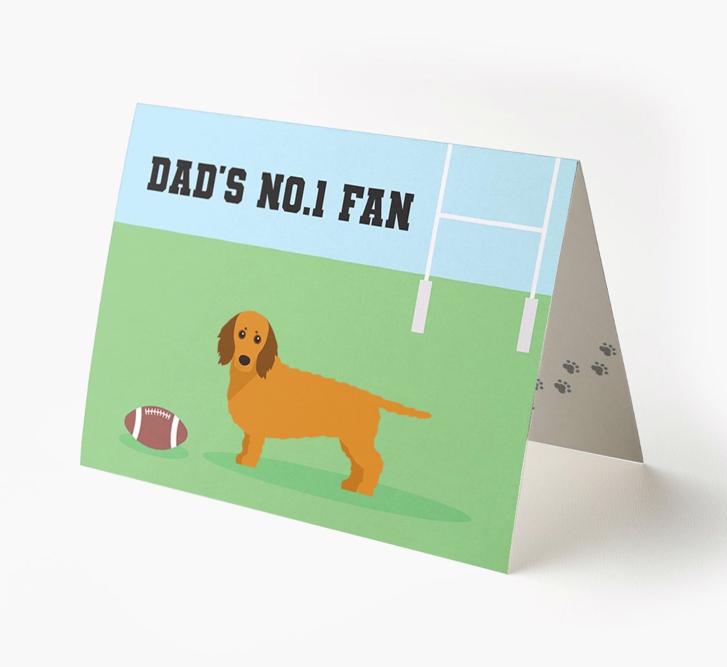 No.1 Fan - Rugby: Personalised {breedFullName} Card