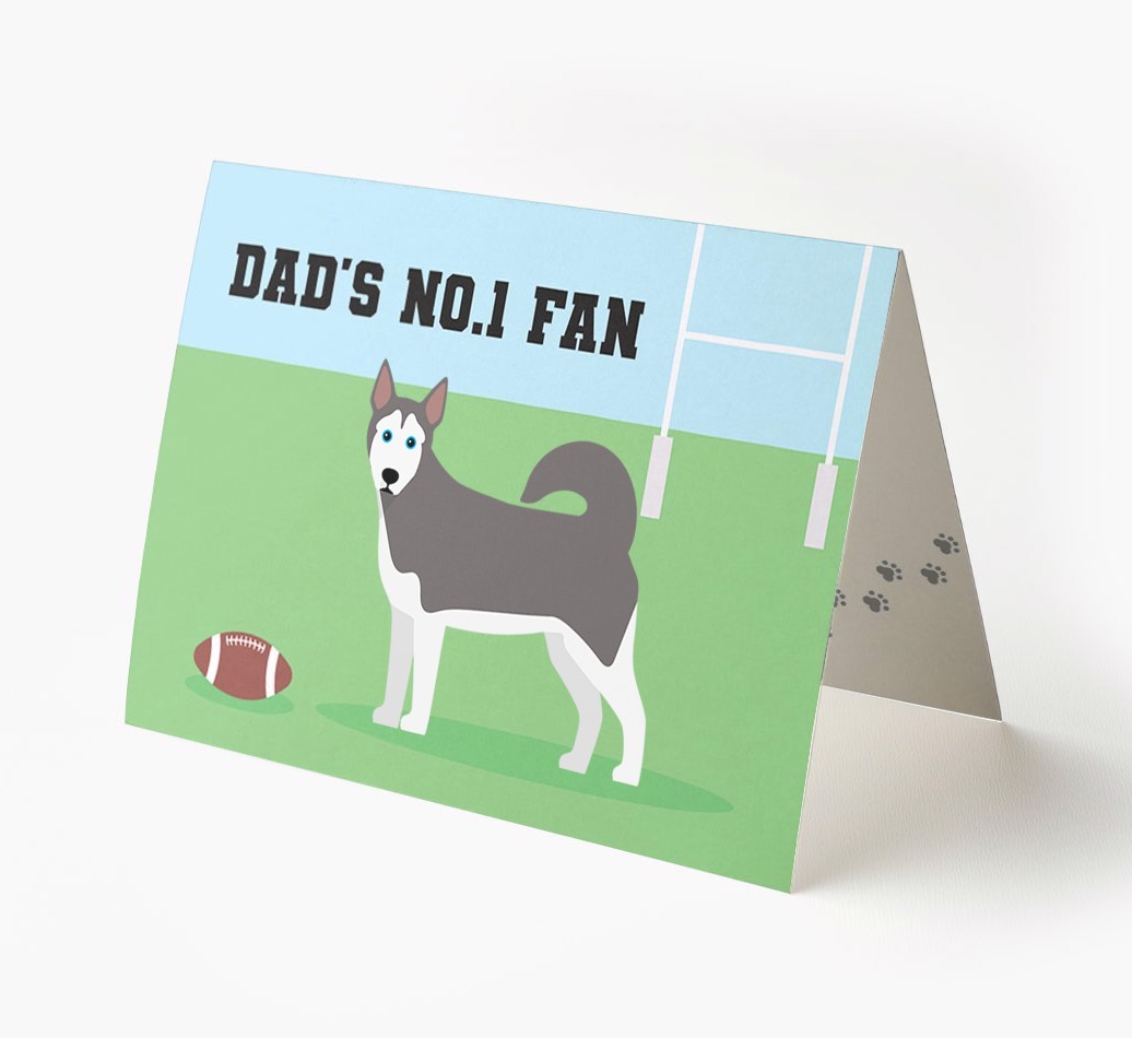 No.1 Fan - Rugby: Personalised {breedFullName} Card