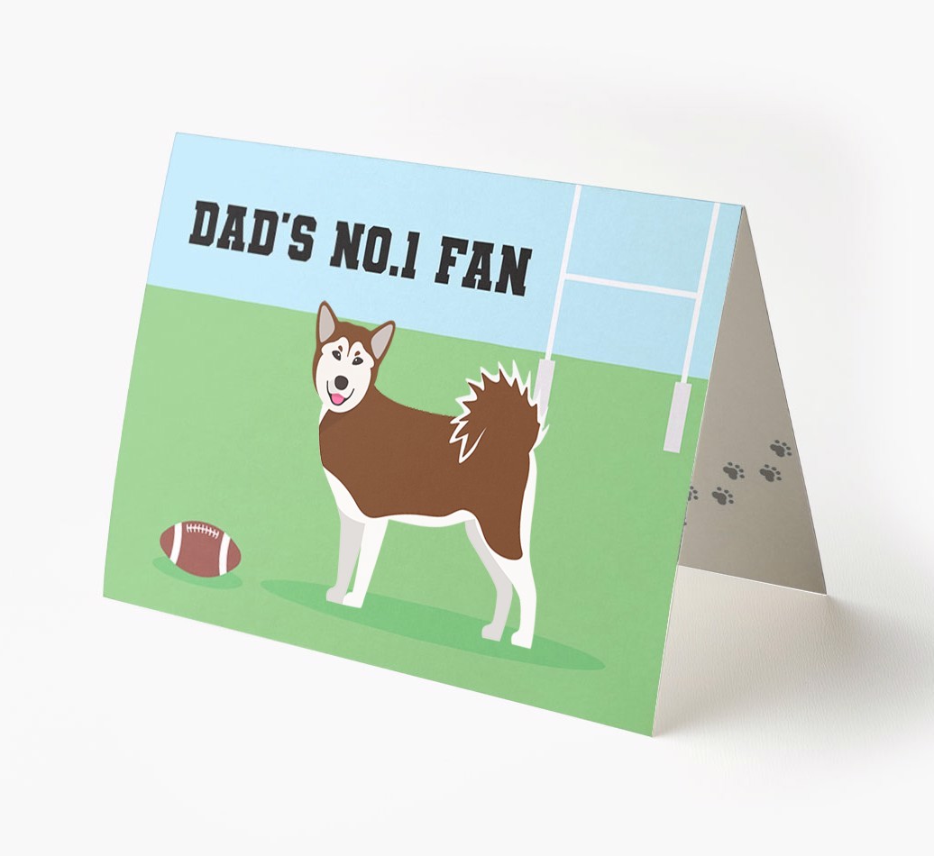 No.1 Fan - Rugby: Personalised {breedFullName} Card