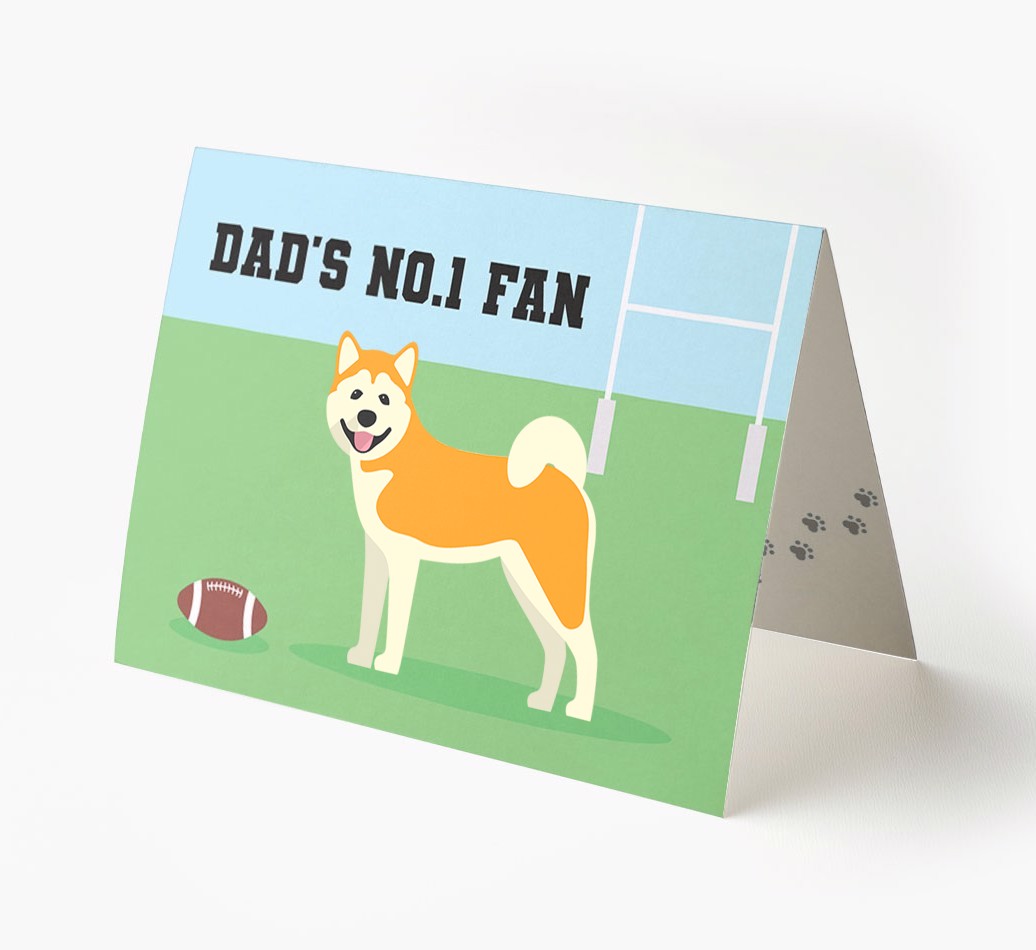 No.1 Fan - Rugby: Personalised {breedFullName} Card