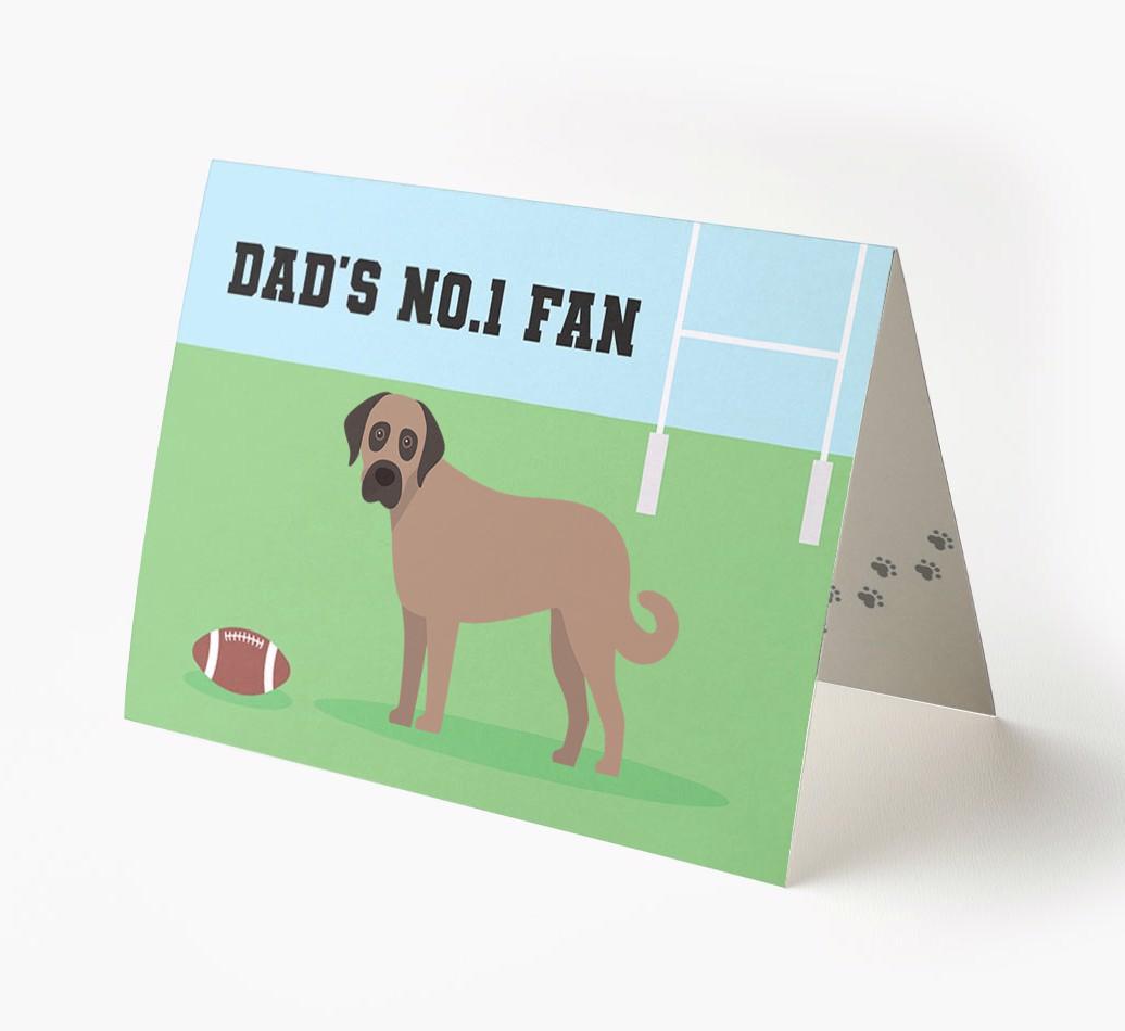 No.1 Fan - Rugby: Personalised {breedFullName} Card