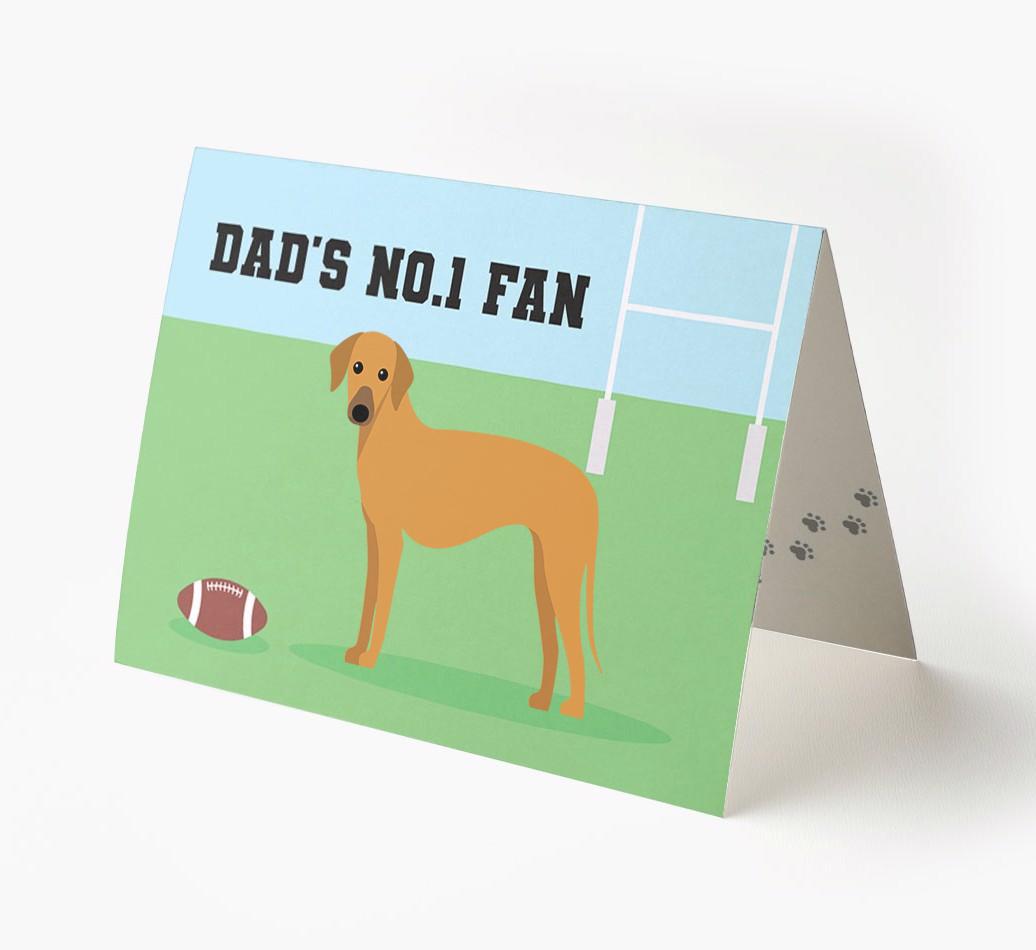 No.1 Fan - Rugby: Personalised {breedFullName} Card