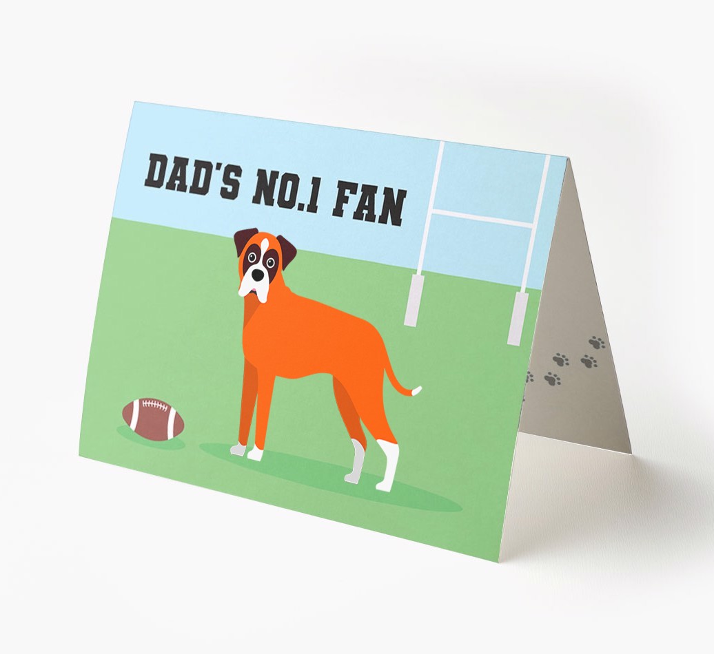 No.1 Fan - Rugby: Personalised {breedFullName} Card