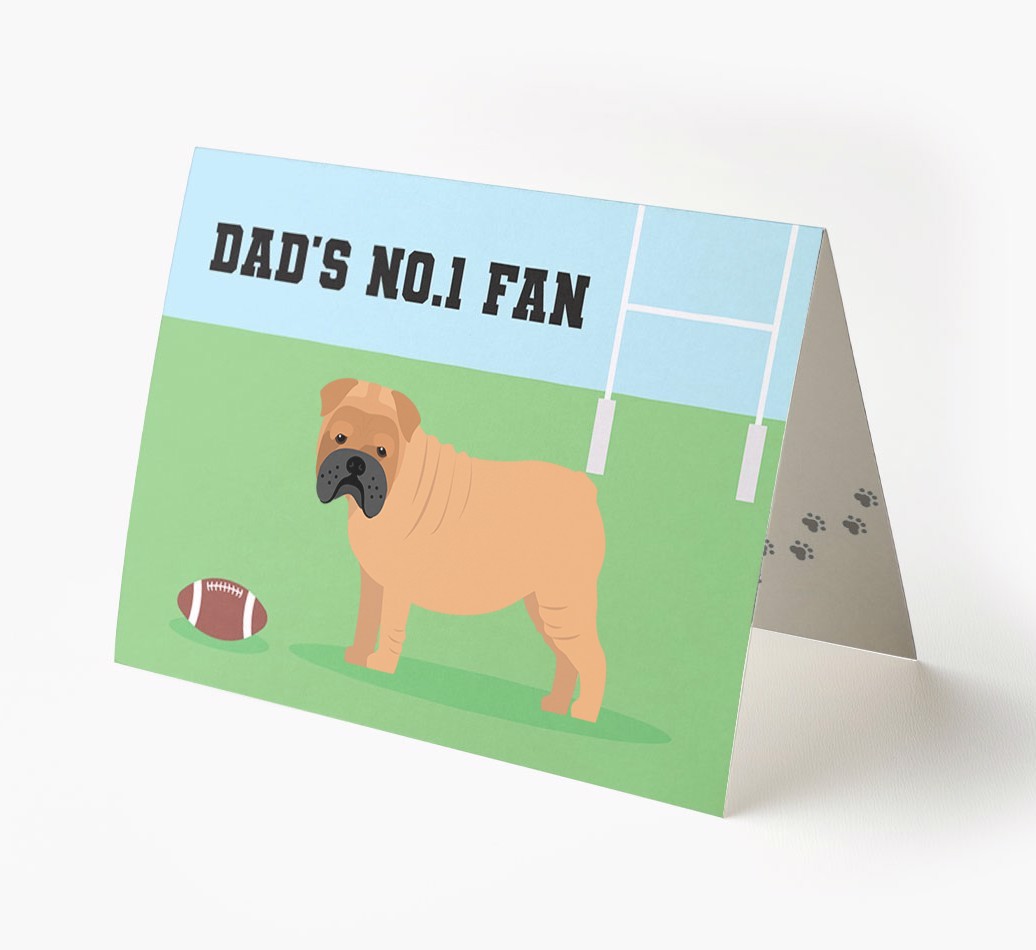 No.1 Fan - Rugby: Personalised {breedFullName} Card