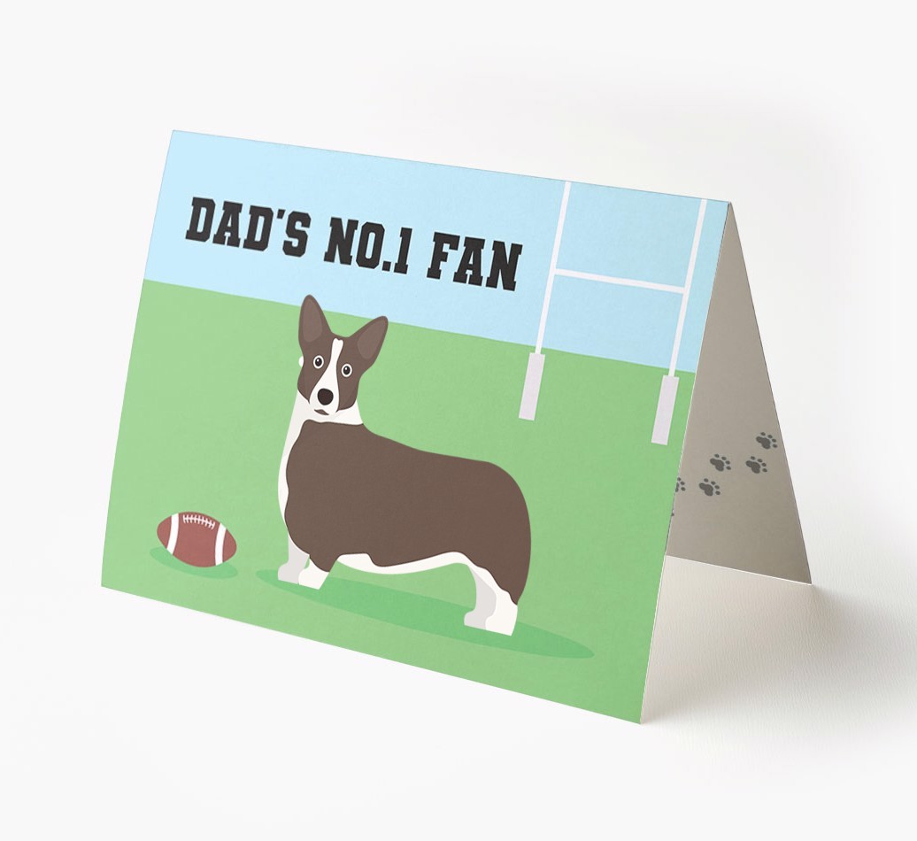 No.1 Fan - Rugby: Personalised {breedFullName} Card