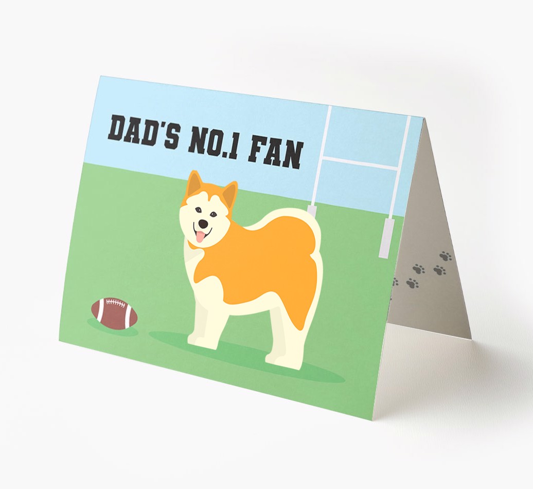No.1 Fan - Rugby: Personalised {breedFullName} Card